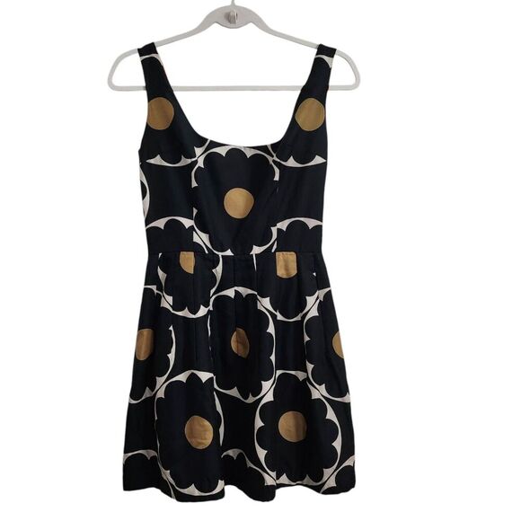 Anna Sui Dress Womens 4 Black Floral Silk Sleeveless Mini Y2K Lined Zip Closure - Picture 1 of 9